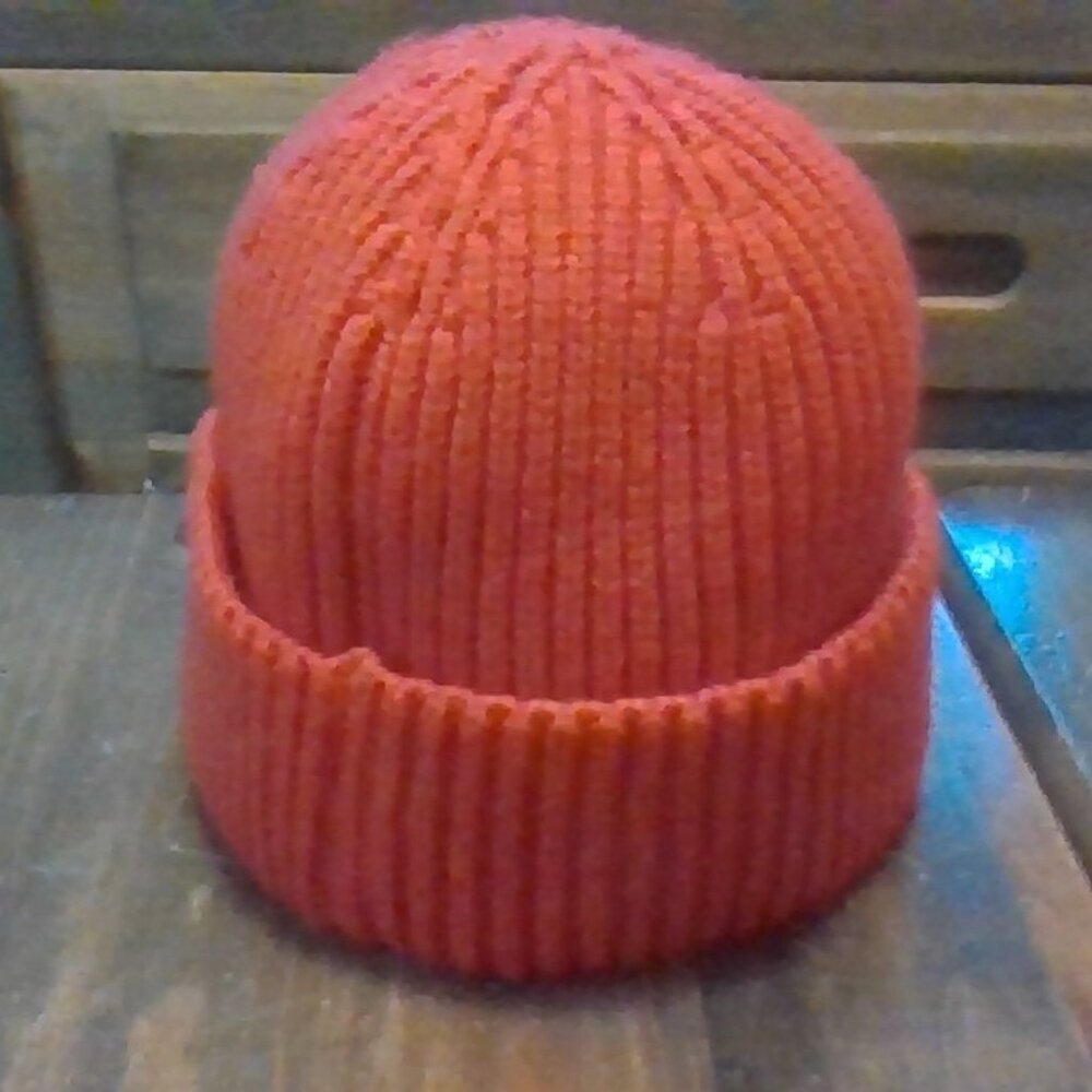 fisherman cuff knit beanie (red)